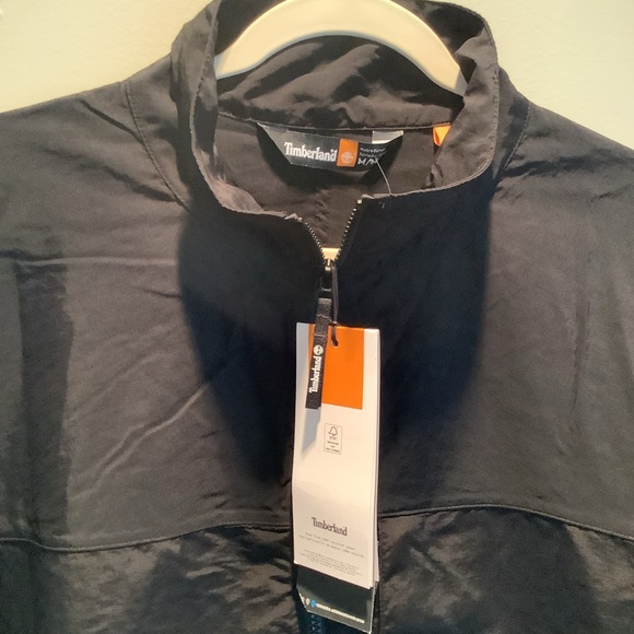 NWT Timberland Men Black Waterproof Packable Quarter Zip Pullover Jacket Sz Med - Picture 4 of 10